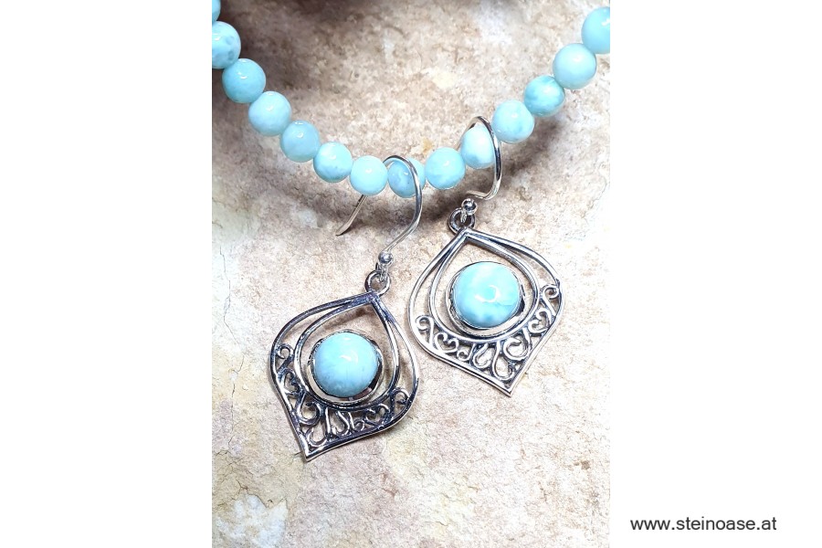 Ohrschmuck Larimar 925-Silber 